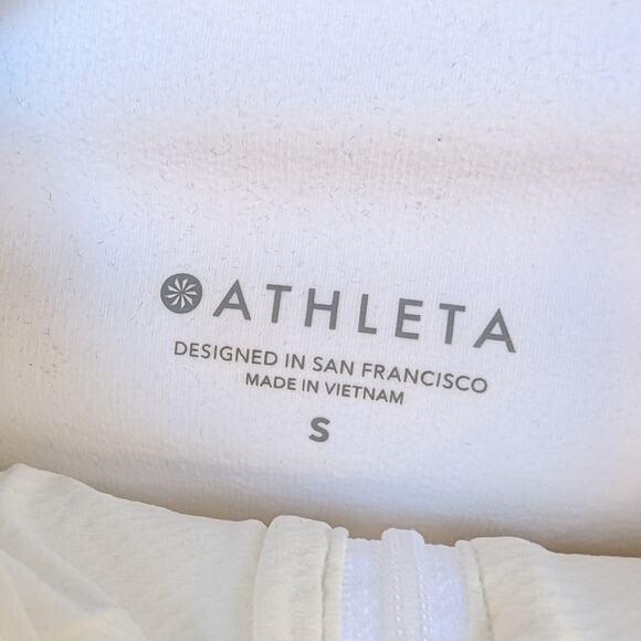 Athleta White Whistler Half Zip Long Sleeve Track Jacket, size S - Picture 3 of 5